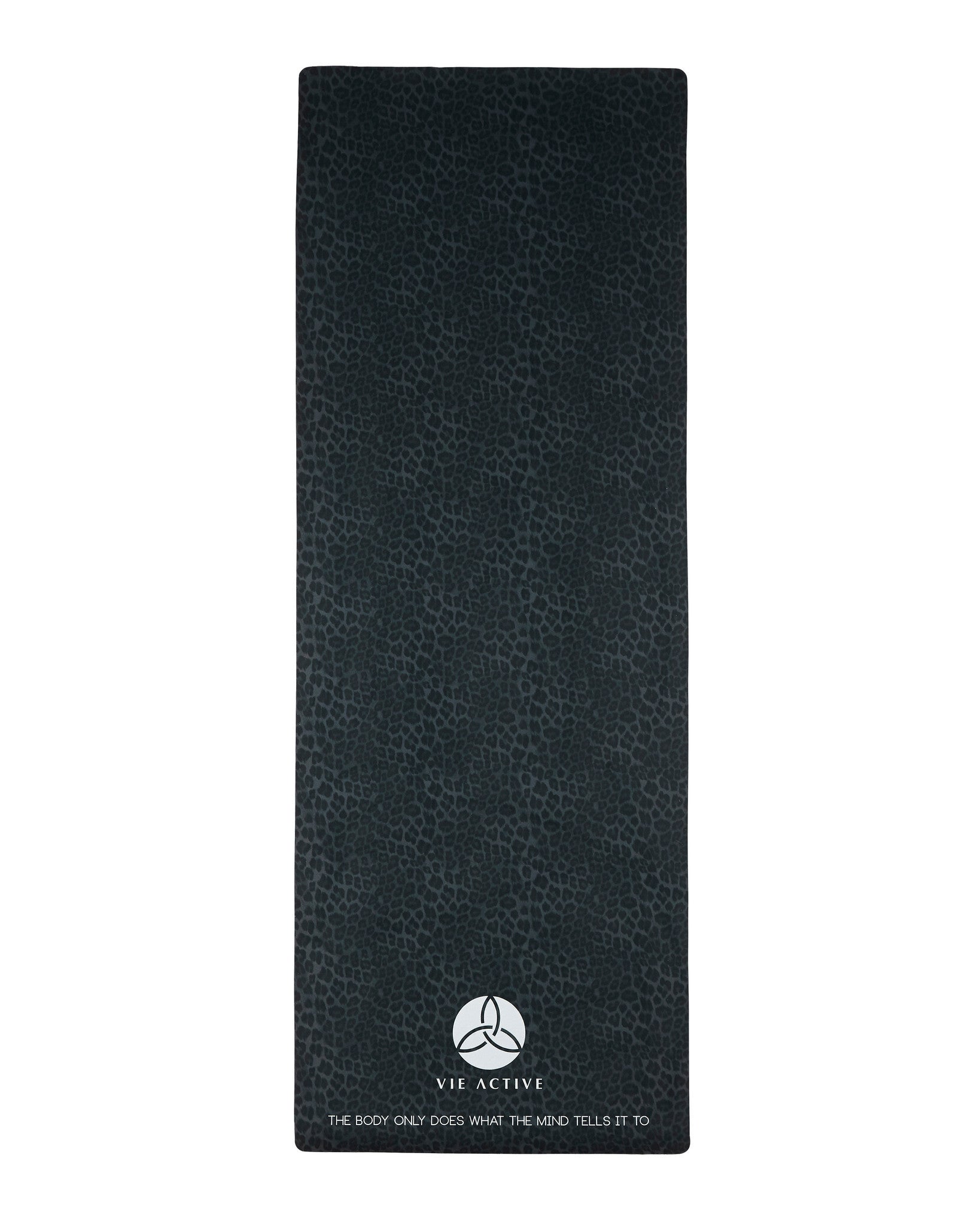 Vie Active Black Leopard Yoga Mat